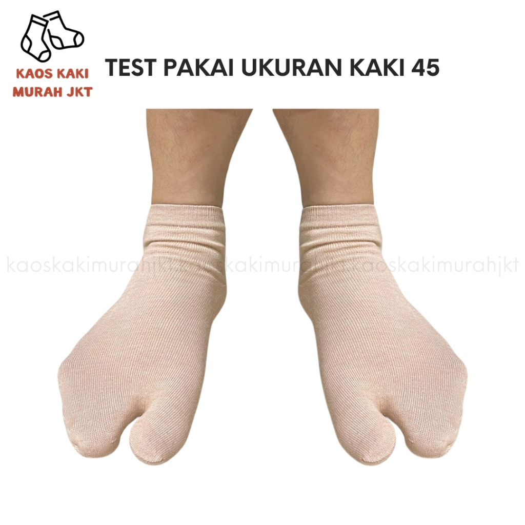 3 Pasang Kaos Kaki Pria Jempol Polos Bahan PE (Bahan Kaos) All Size Fit Sampai Ukuran 45