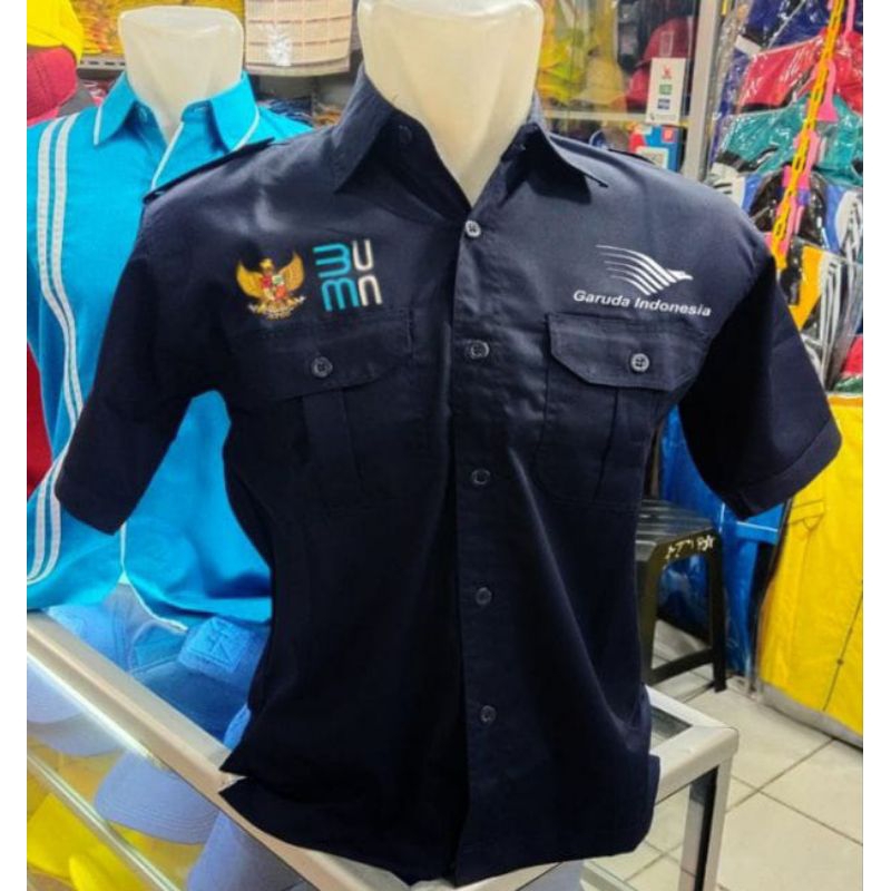 KEMEJA BUMN GARUDA INDONESIA BORDIR || SERAGAM BUMN GARUDA INDONESIA || BAJU BUMN GARUDA INDONESIA