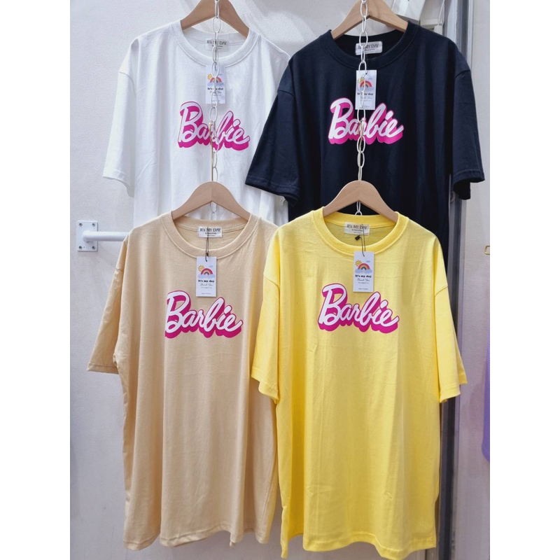 ATASAN BANGKOK IT'S MY DAY TULISAN BARBIE KAOS OVERSIZE IMPORT BANGKOK (BJMD478)