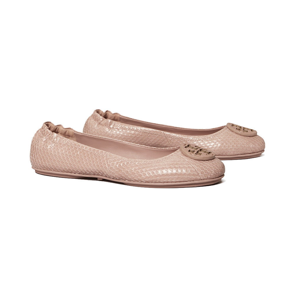 Try Burch Minnie Travel Ballet Water Snake Leather Meadowsweet