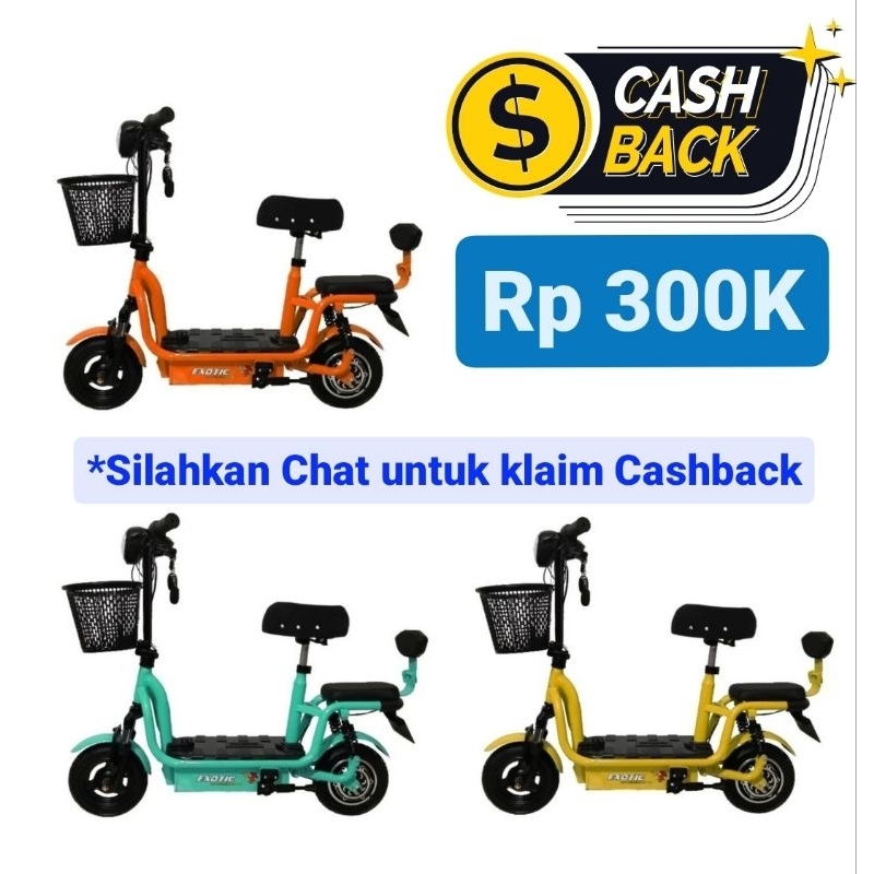Sepeda Listrik Skuter Listrik Exotic ET HB 320 Garansi Resmi