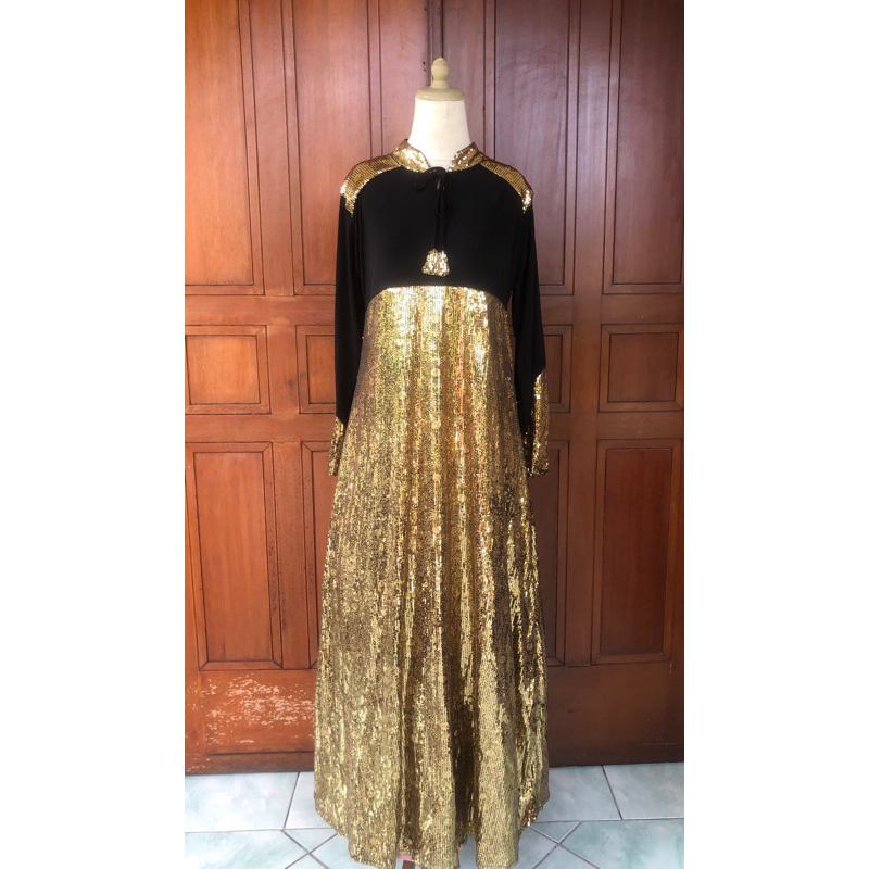 Gamis Dress Squin / Gamis Dubai full Sequin