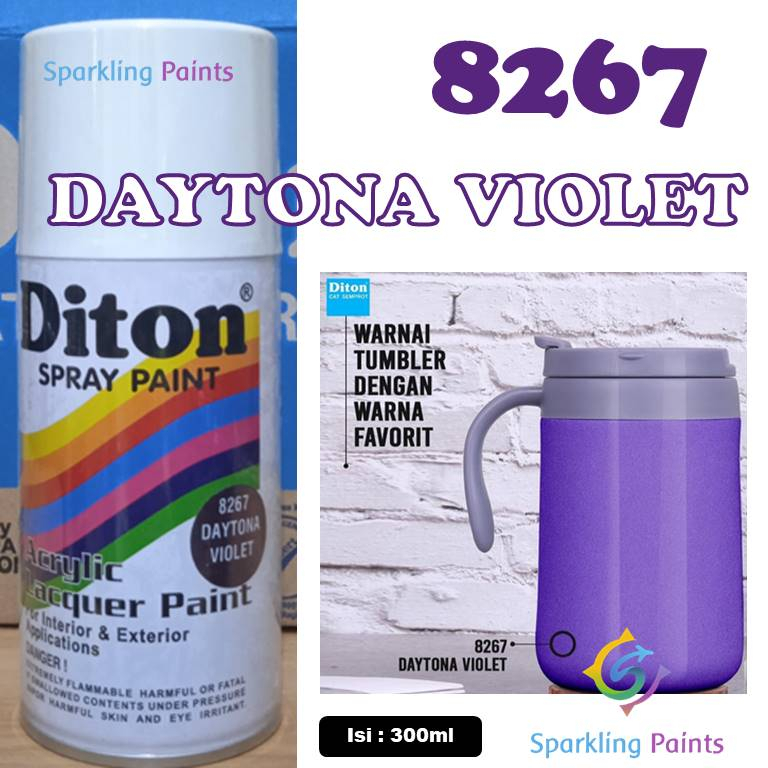 Pilox Diton Daytona Violet 8267 300ml Pilok Warna Violet Ungu Metalik Sepeda Motor Mobil Helm