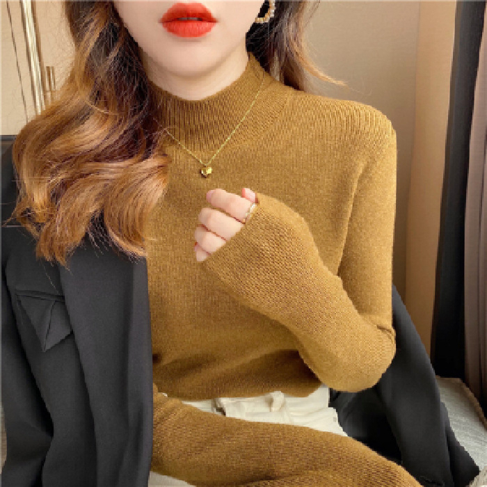 【 Bra Mall 】BJ-006 Atasan Rajut Turtleneck Wanita Lengan Panjang Bahan Halus dan Adem | Iner Rajut Turtleneck | Daleman Turtle Neck