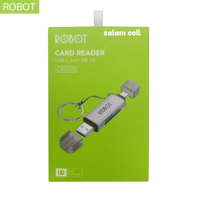 Card Reader ROBOT CR202S Card Reader 2 in 1 USB-C USB 3.0 Garansi Resmi