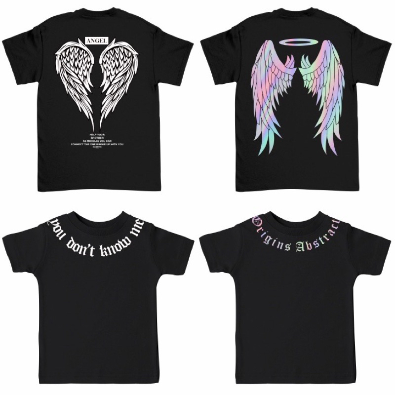 KAOS BAJU ANAK MOTIF ANGEL WINGS SAYAP ABG TANGGUNG