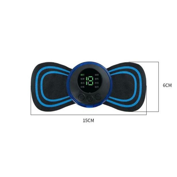 Alat Terapi Pijat Leher Mini Pad Mat Electric EMS Massager Recharging