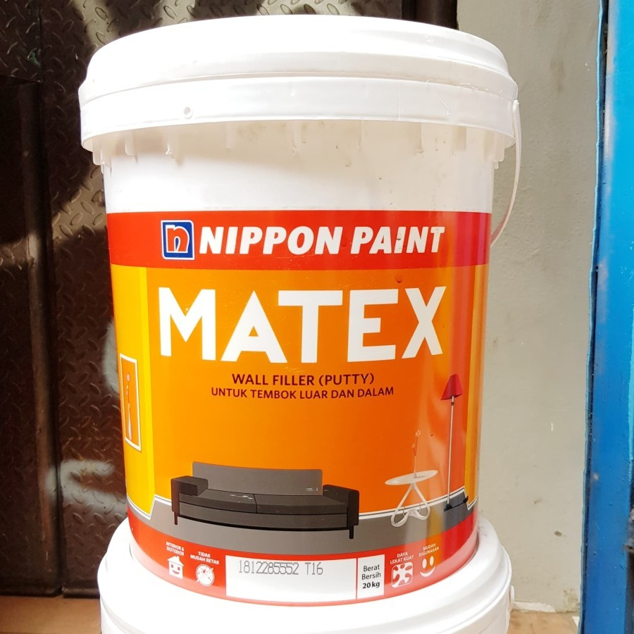 Matex Wall Filler Putty Cat Dempul Plamir Tembok 20 Kg / 1 Pail