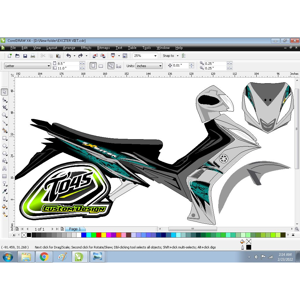 Striping Exciter 135 jupiter mx 135 old