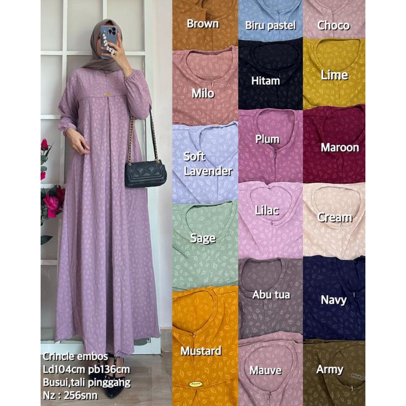 Gamis Crinkle Airflow emos plat Nazwa