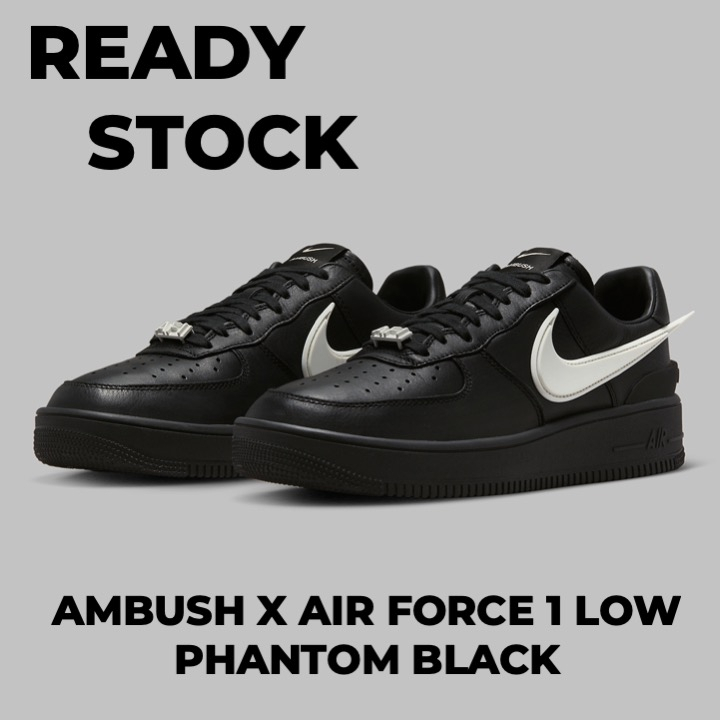 AMBUSH X Nike Air Force 1 Low Phantom Black