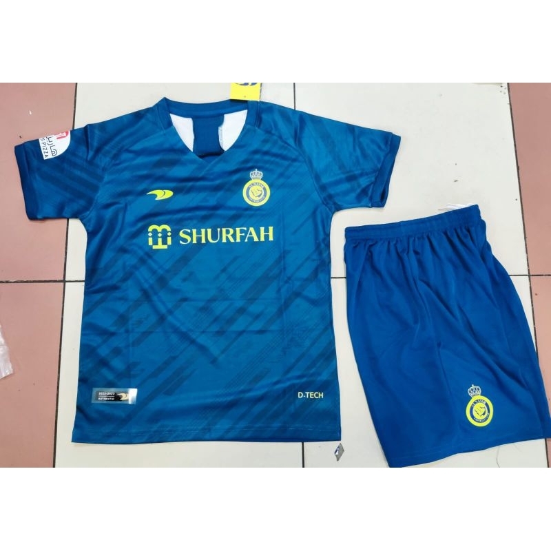 JERSEY BAJU BOLA ANAK AL NASSR AWAY KIDS 2022/2023 GRADE ORI RONALDO