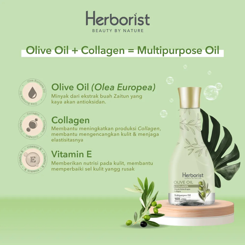 Herborist Minyak Zaitun / Olive Oil + Collagen 75ml / 150ml