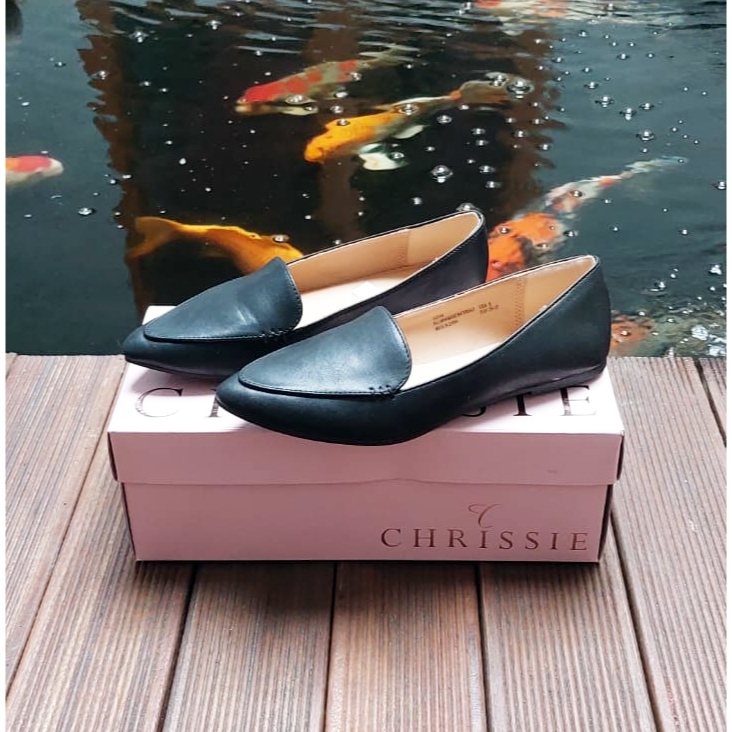 PAYLESS - CHRISSIE CRI DESTINY LOAFER BLACK SEPATU SANDAL WANITA WITH BOX