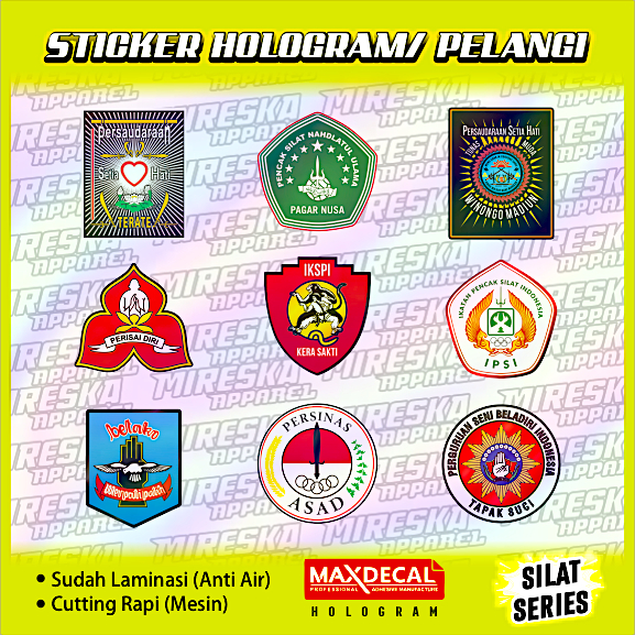 Terbaru Stiker Viral Hologram Terlaris PENCAK SILAT Series / Sticker Kata Kata / Sticker Motor Bengk