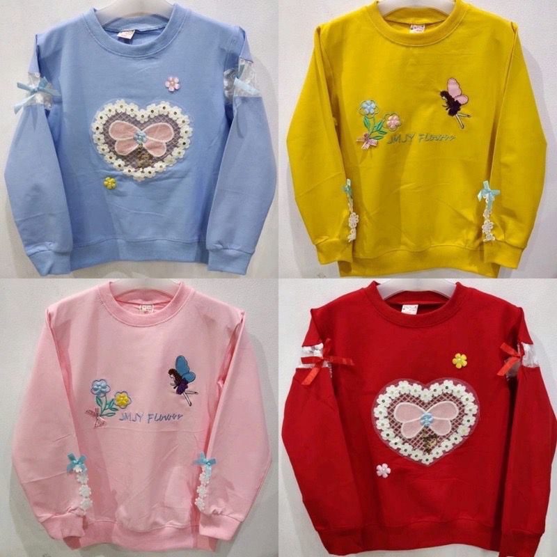 ￼Kaos anak perempuan 6-12 Tahun/Sweater anak perempuan import/Kaos anak perempuan lengan panjang