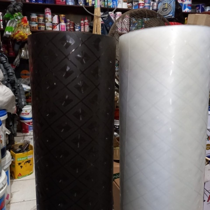 fiber plastik penutup pagar motif minimalis