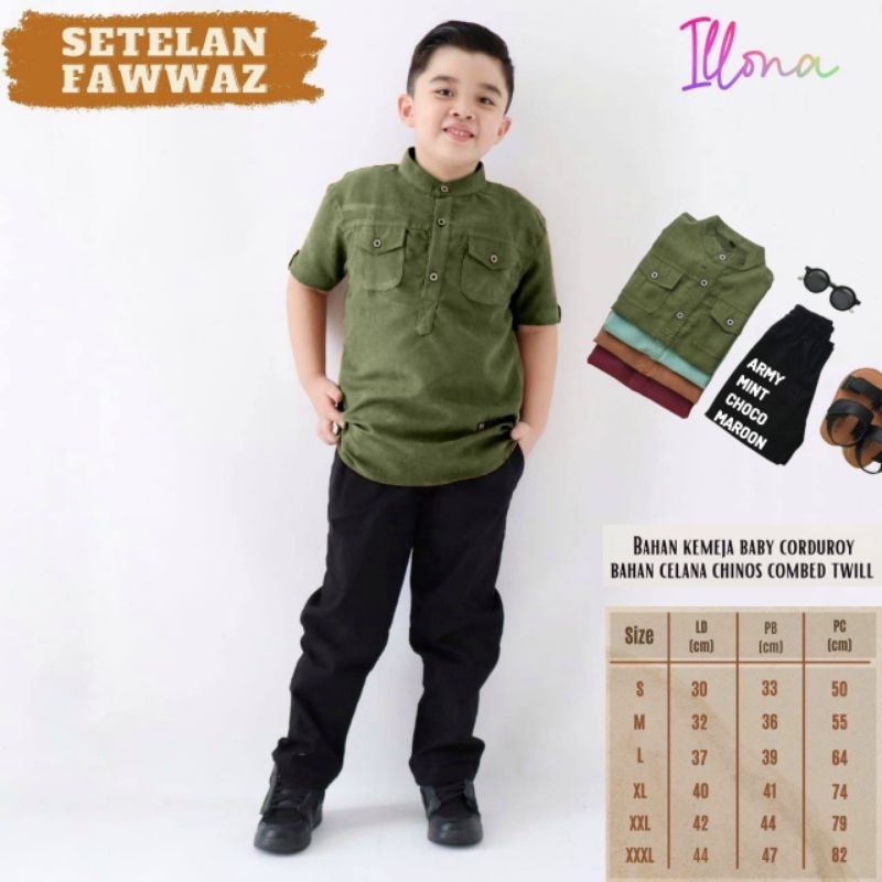 FAWWAZ SET SETELAN KOKO ANAK LAKI LAKI ORI