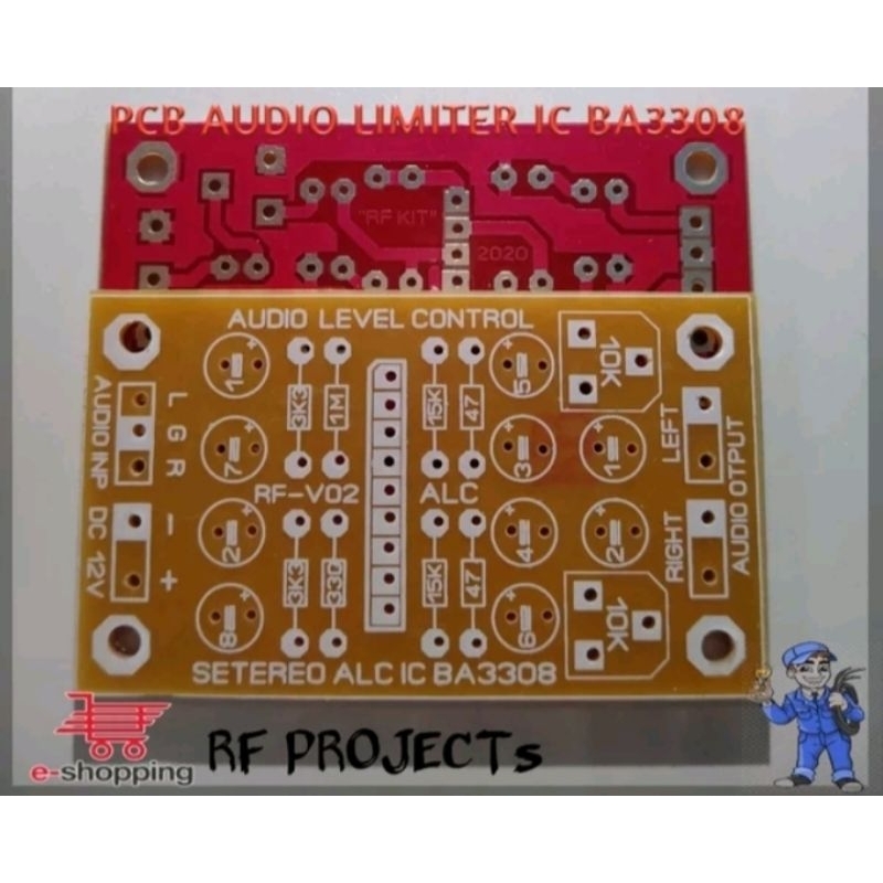PCB AUDIO LIMITER / PRE AMPLIFIER + ALC