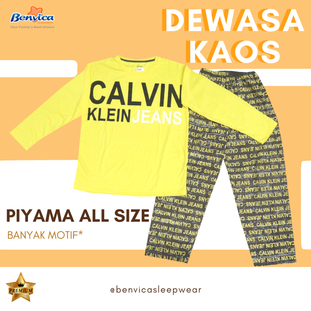 BAJU TIDUR PIYAMA KAOS LAKI-LAKI PRIA DEWASA GS