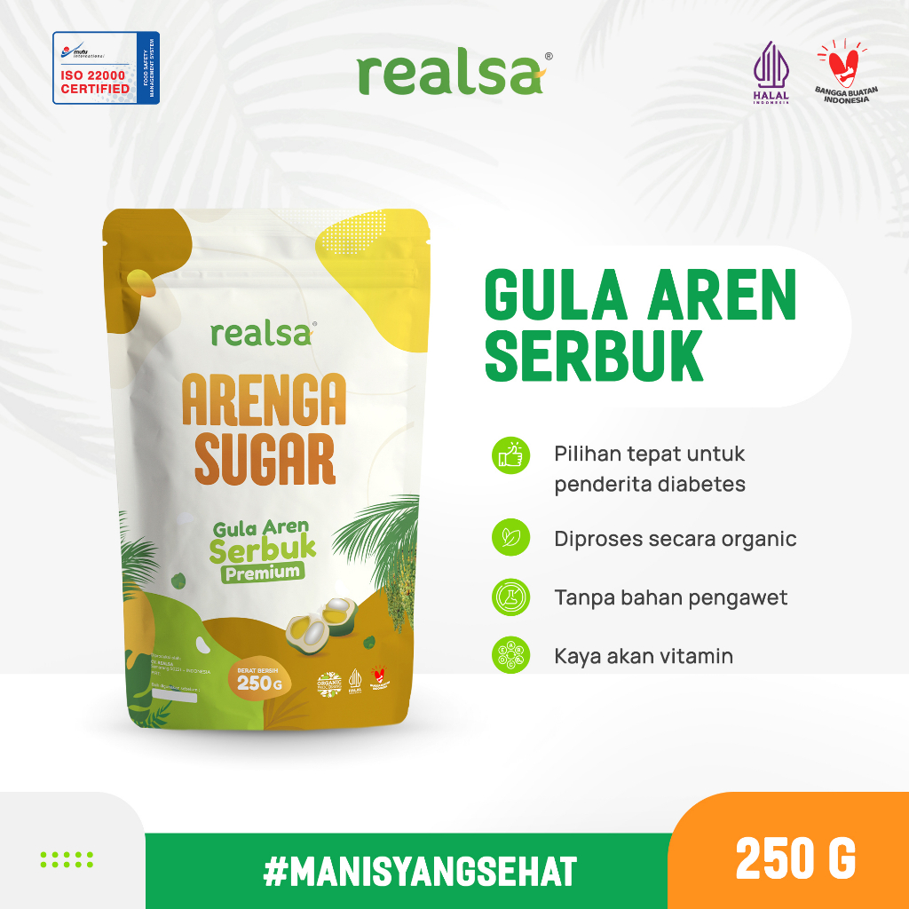 

Gula Aren Serbuk 250gram Realsa