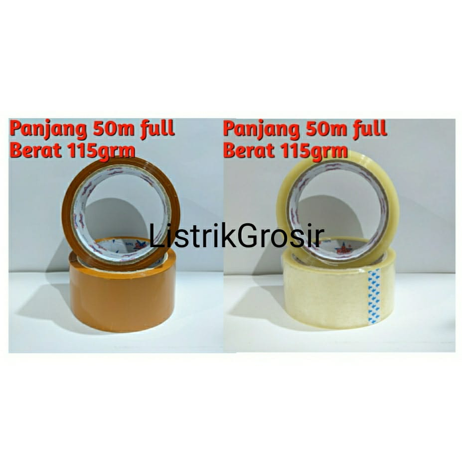 Plakban Lakban Bening Coklat 45 MM x 50 Meter 888 Tape kualitas daimaru 2 Inch x 50M