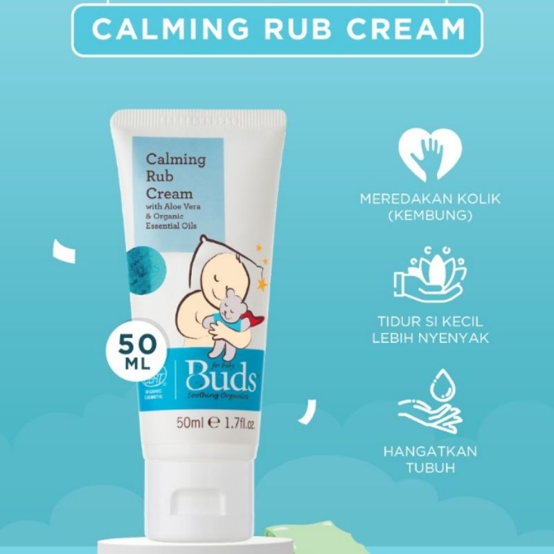 Buds Calming Tummy Rub Cream - Balsam Anak Bayi Buds Organics