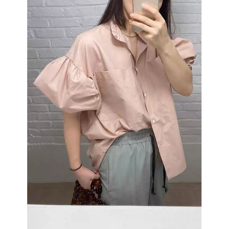 ATASAN MASAYA MODEL LENGAN PUFF KEMEJA IMPORT BANGKOK BLOUSE BANGKOK (BJMSY2304)