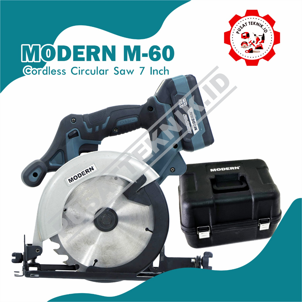 MODERN M60 MESIN GERGAJI POTONG KAYU CORDLESS CIRCULARSAW 7INCH 20V MOERN M-60