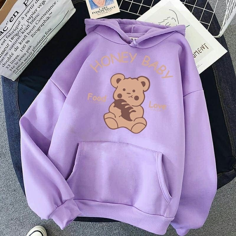 Honey Baby L - XL  Sweater Hoodie (Celana Jual Pisah) Ready Super Tebal