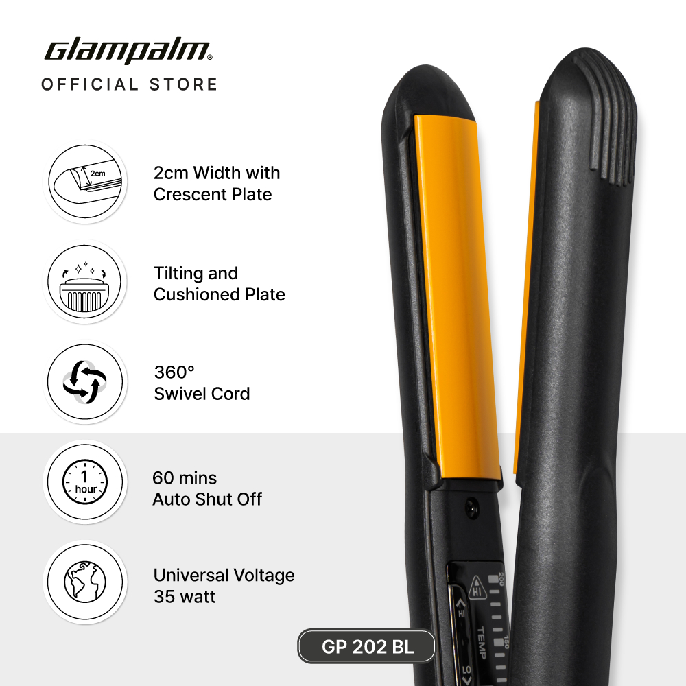 Glampalm Catokan Pelurus Rambut Crescent Volumizer GP202BL