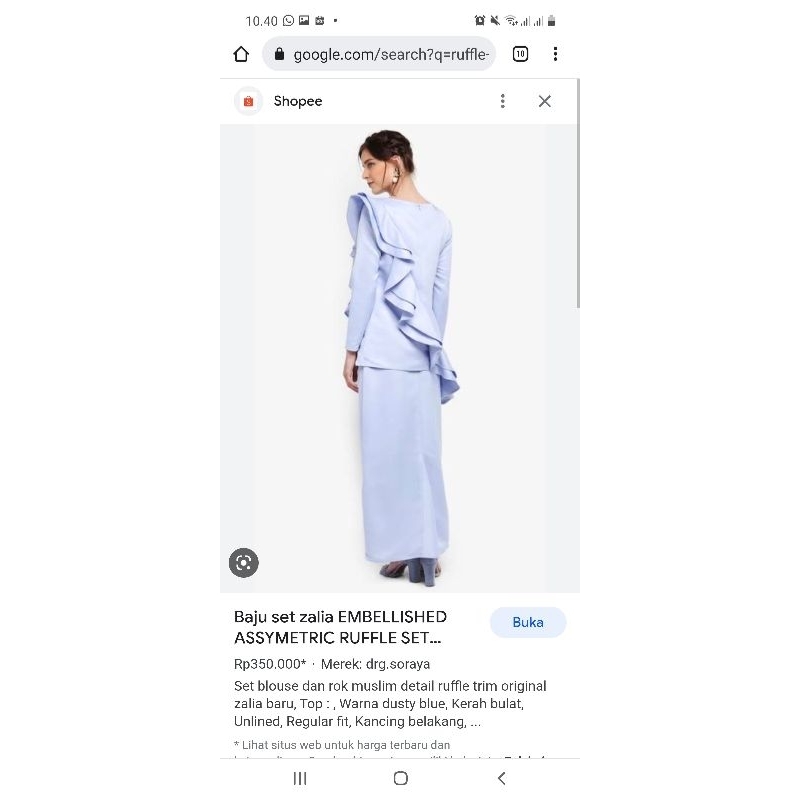 Ruffle Blue Set by Zalia