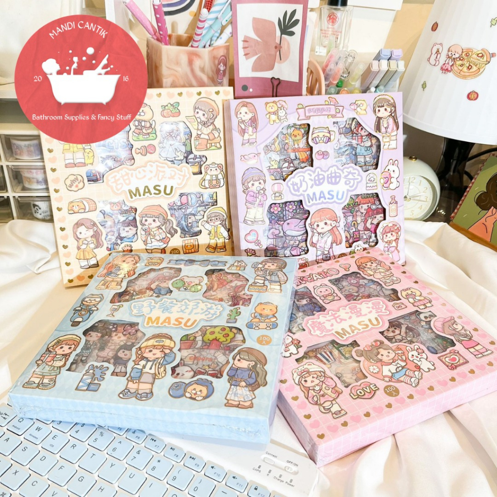 

Sticker Waterproof Sticker MASU VERSI 5 Dapat Box Isi 100 Lembar