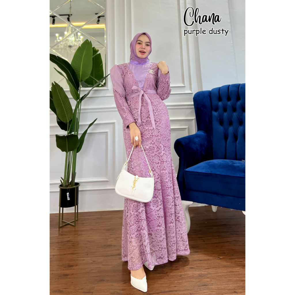 GAMIS PESTA DUYUNG CHANA DRESS KONDANGAN BRUKAT DUYUNG ORGANZA