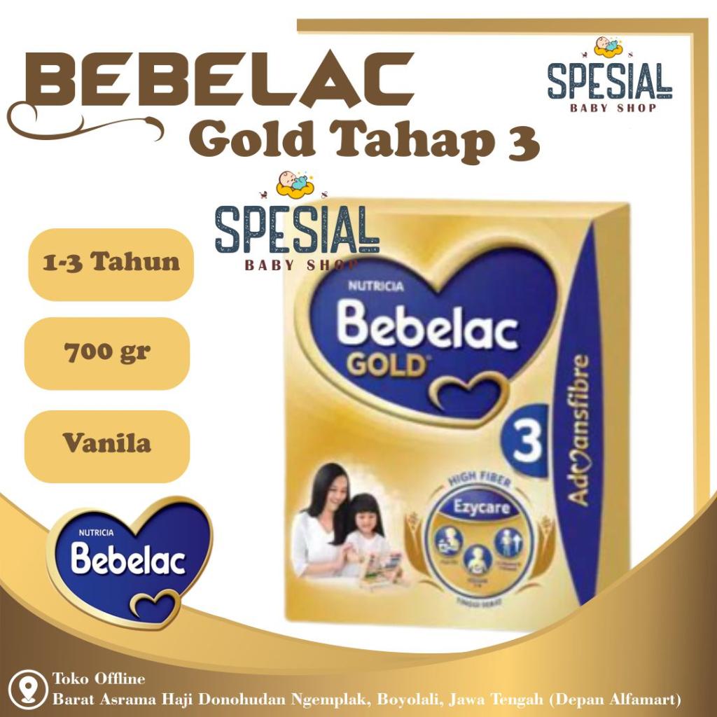 Bebelac Gold 3 Vanila / Madu / Soya Vanila 700g BEBELAC BEBELOVE 1-3TAHUN 3-12TAHUN SUSU PRASEKOLAH 