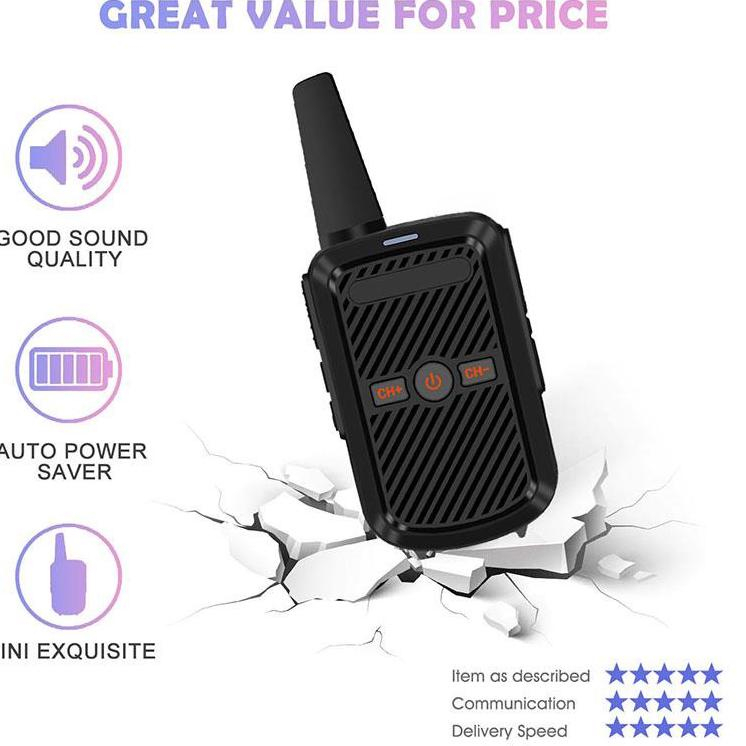 COD 100%Ori HT WLN-C51  Handy Talky sipil daya tinggiMini Wln Two-Way Radio Walkie Talkie