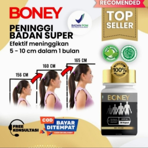 BONEY SUPLEMEN PENINGGI BADAN ALAMI UNTUK MEMBANTU TAMBAH TINGGI BADAN PRIA WANITA BISA BANTU TINGGI