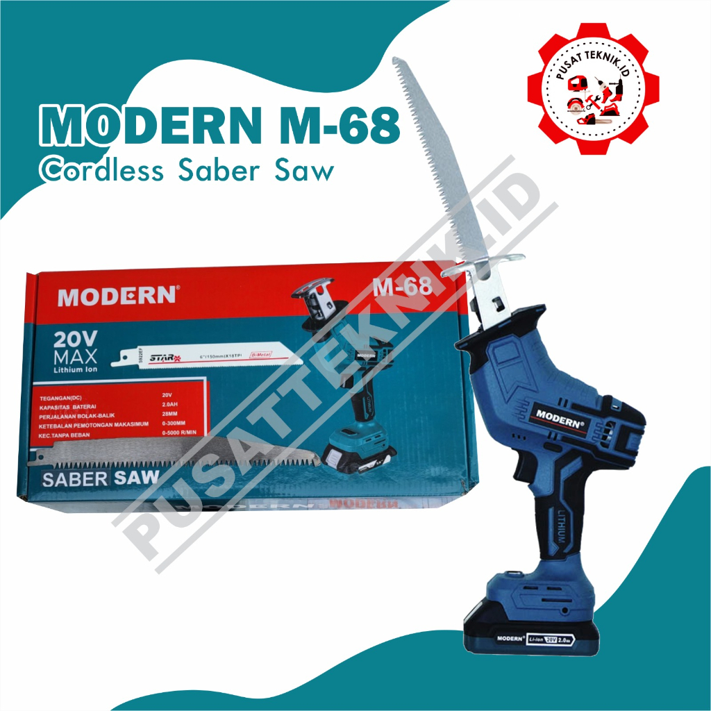MODERN M68 MESIN RECIPRO SABER SAW CORDLESS JIGSAW BATERAI MODERN M-68