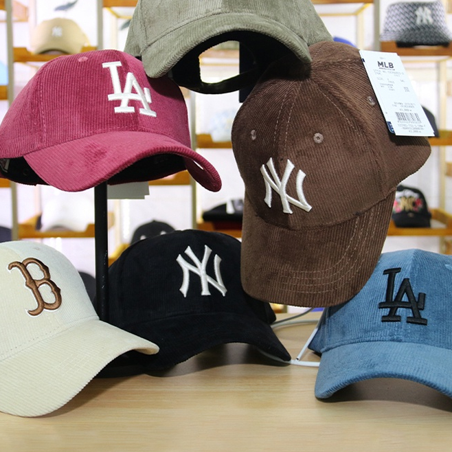 Topi NY Yankees LA MLB Korea Corduroy Genuine Marchandise Importt