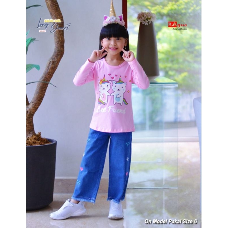 Kaos Anak Perempuan Lengan Panjang 6_14T