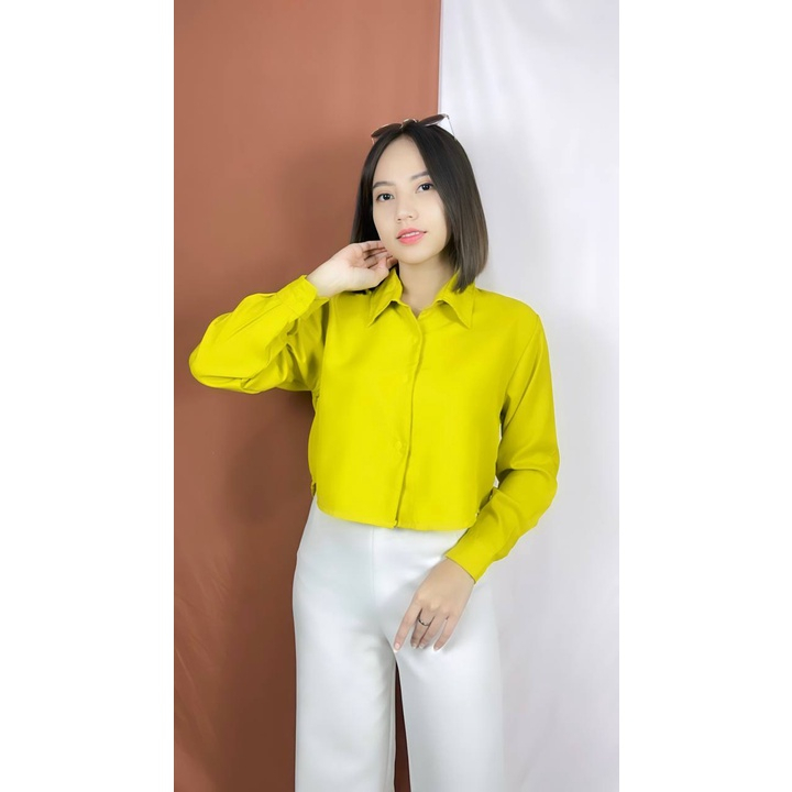 Long LEXA SAKURA / ATASAN KEMEJA CROP WANITA