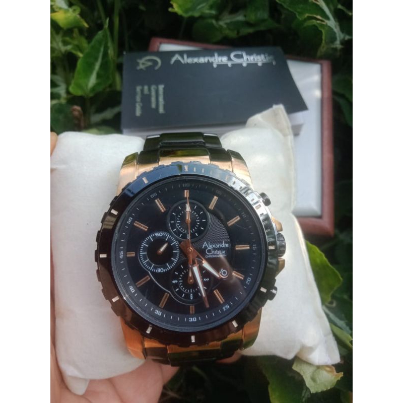 Alexandre Christie Tipe 6141 Hitam Rosegold Original