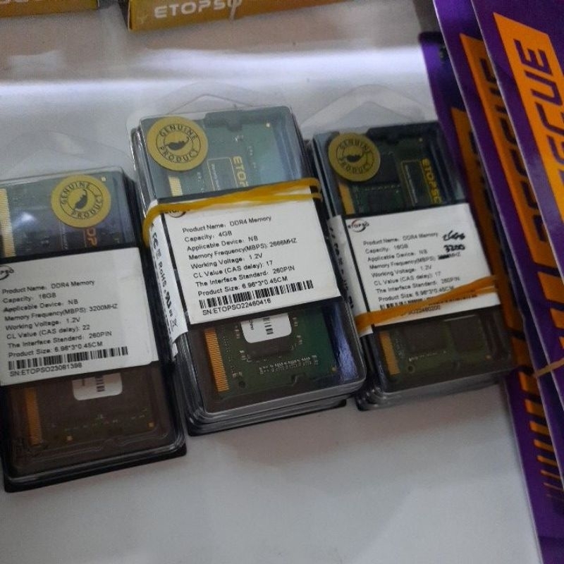 ETOPSO RAM LAPTOP DDR4 16GB SODIMM 2666 MHZ 1.2V LIFETIME