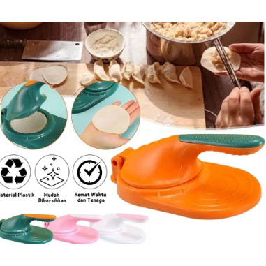 DHIO - Alat Press Cetakan Kulit Pangsit Pastel Manual / Alat Bantu Penekan Pembentuk Lembaran Adonan Dimsum Siomay Dumpling Suikiaw Gyoza Kuotie Wonton Skin Maker Serbaguna Cetak Pipih Tipis