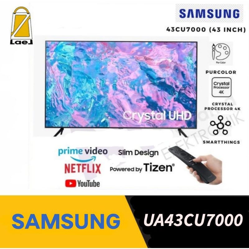 SAMSUNG 43CU7000 UHD SMART TV 43 INCH 4K LED TV 43" DIGITAL  SMART TV CRYSTAL UHD SAMSUNG CU7000 43 INCH