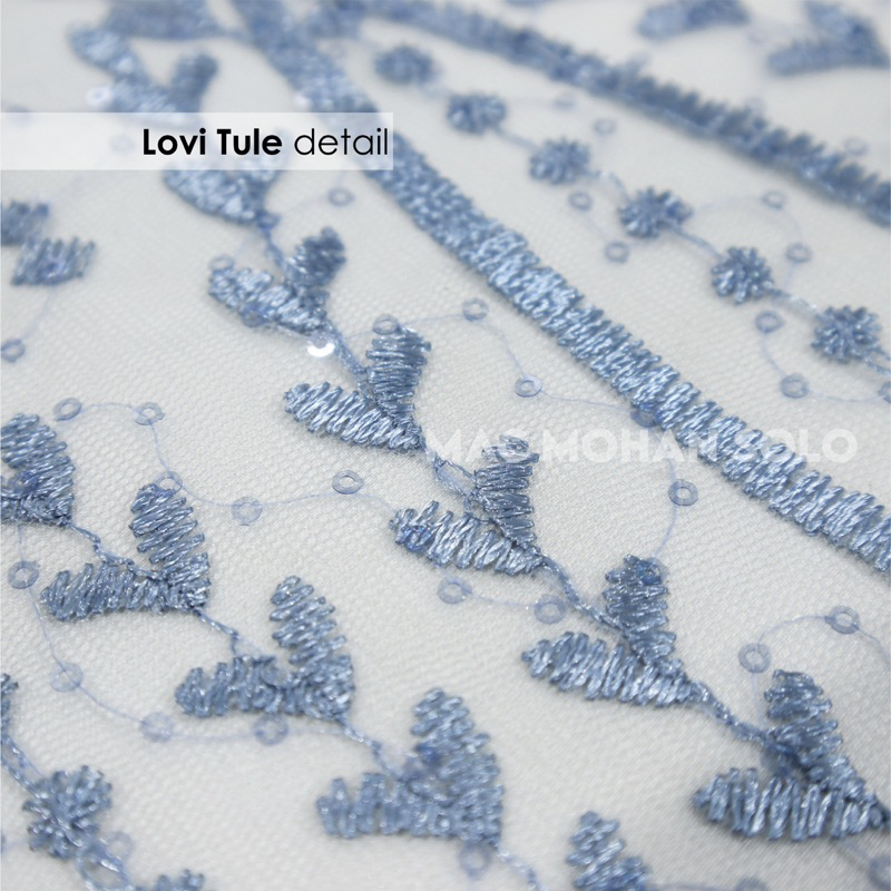 [NEW ARRIVAL] LOVI SPANGLE TULLE BORDER BY MACMOHAN KAIN TILE TULLE BORDIR SPECIAL FOR DRESS &amp; GOWN LACE