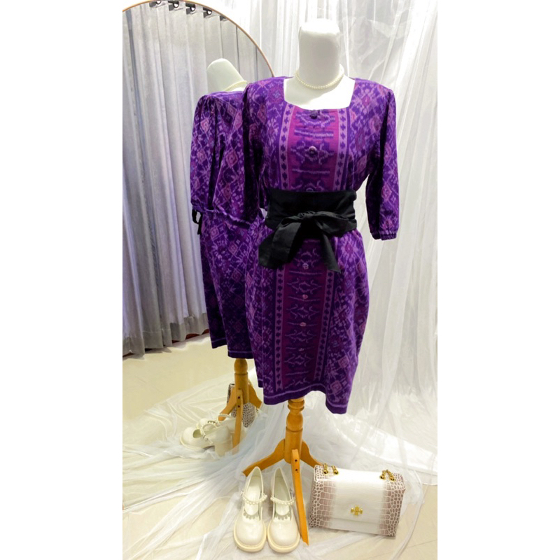 Dress Endek Bali / Dress Endek / Dress Tenun / Dress Tenun Endek / Preloved Dress