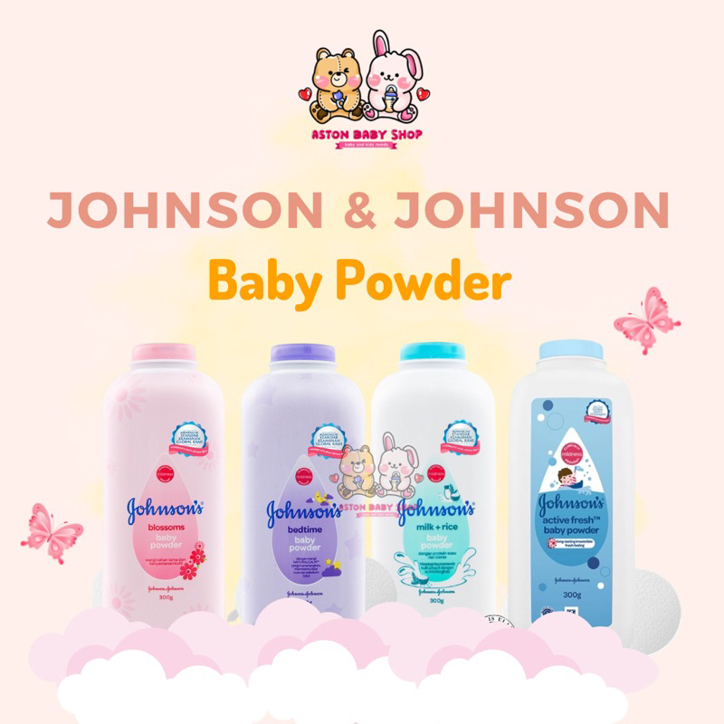 Johnson’s Baby Powder 150+50 gr / 300 gr Blossom/Bedtime/Milk Rice/Active Bedak Bayi Johnson