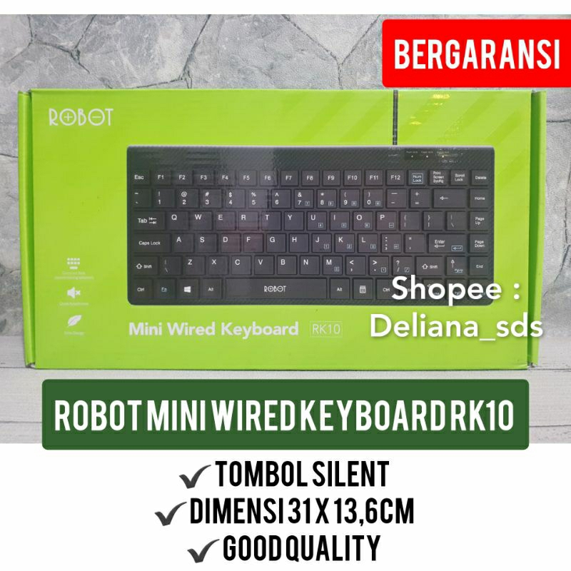 Robot Mini Wired Keyboard RK10 Garansi Resmi 1 Tahun Keyboard Robot RK10 Keyboard Kabel Robot RK10
