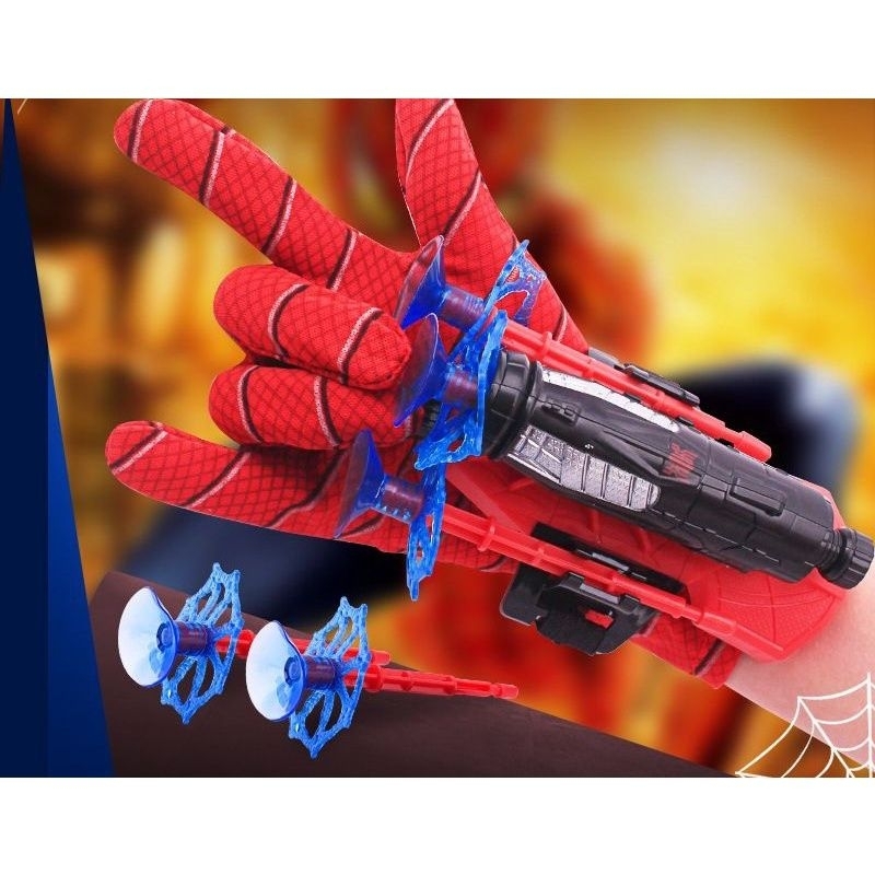 Mainan Spiderman Web Dart Blaster Shooter /Mainan Sarung Tangan Tembak Spiderman /Mainan Edukasi Ketangkasan Keluarga